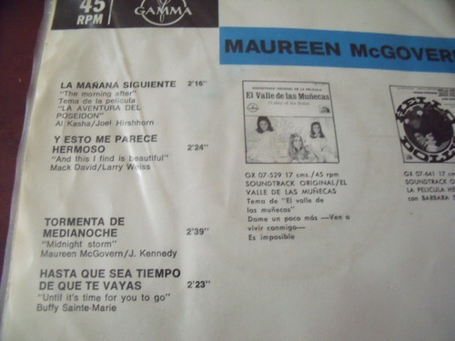 Ep Maureen Mcgovern, La Mañana Siguiente (Usado)