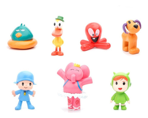 7 Piezas Decoración Pastel Muñeca Pocoyo Zinkia Cumpleaños F