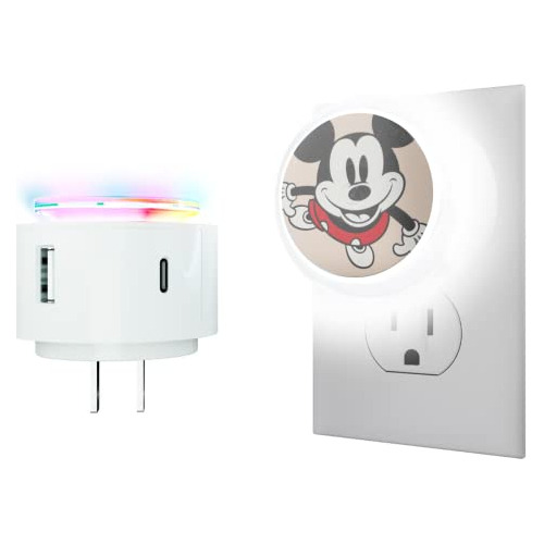 Lámpara De Noche Led Táctil Mickey Mouse De Disney Es...