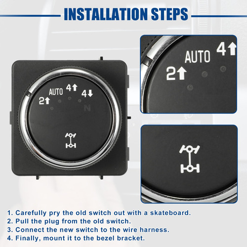 1 Interruptor Selector De Control 4x4 4wd Para Chevrolet Fro