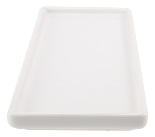 Plato Rectangular De Cerámica De Porcelana Blanca Rectangula