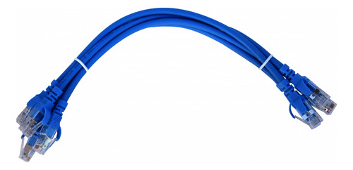 Linkmade 4un 0,3mt Cat6a U/ftp Azul Lszh Cable Patch Iny Mul