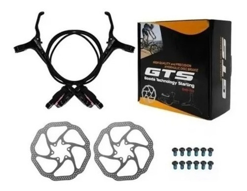 Freio Gts Hidráulico Bike Mtb Disco 160mm Completo