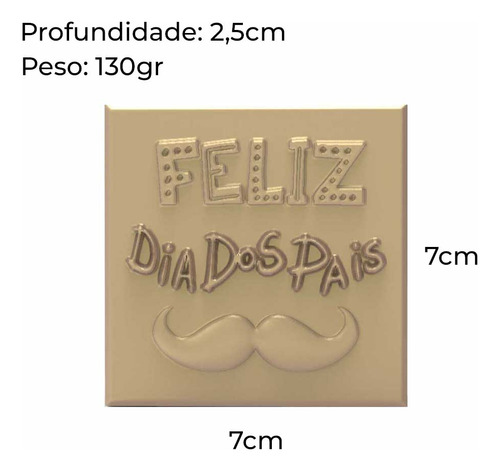 Forma De Silicone Barra Dia Dos Pais Bigode Sabonete Vela