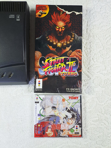 Console 3do Panasonic Fz-10 Funcionando Perfeitamente. Com 2 Jogos. Street Fighter 2 Turbo E Yuyu Hakusho Cinza