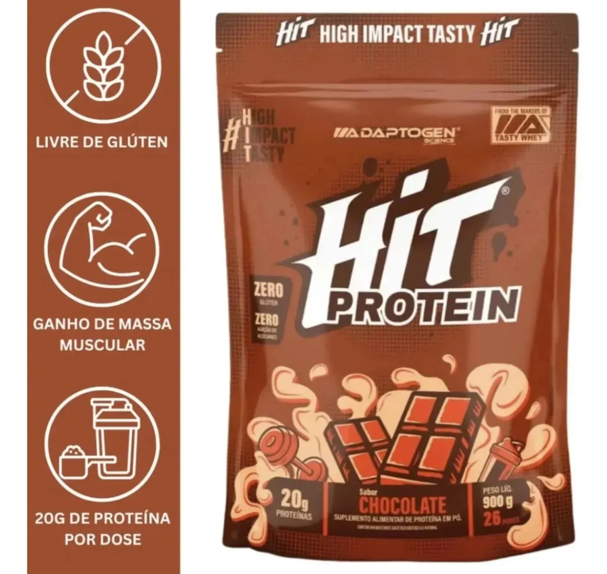 Whey Protein Adaptogen Hit proteína 900 g
