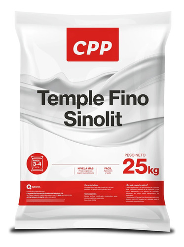 Temple Fino Sinolit 25 Kg Blanco Cpp