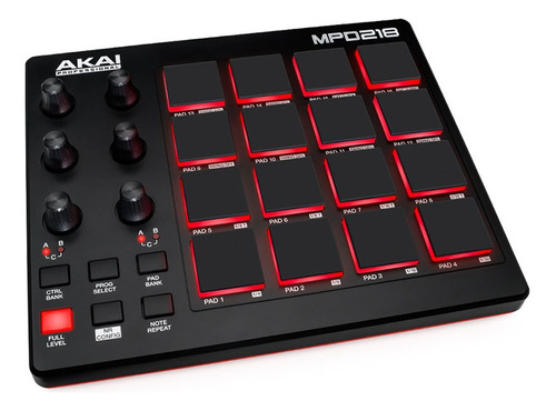 Controlador Midi Pad Akai Mpd 218