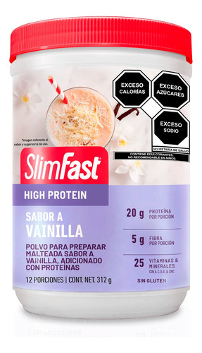 Slimfast | High Protein Polvo 312 Gr | 12 Serv | Vainilla