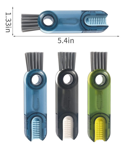 Juego De Cepillos De Limpieza 3 En 1 Marca No Especificada Gris