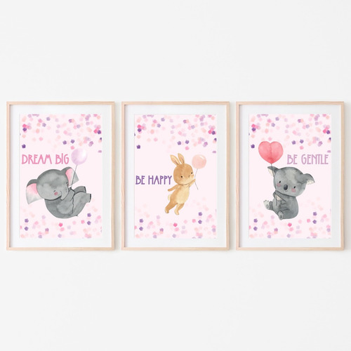 Laminas Imprimibles Infantil Set X3 Animales Frases