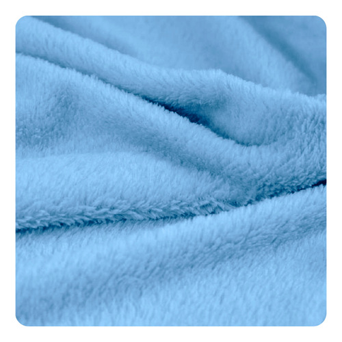 Tecido Ultra Soft Fleece 1m X 1,60m Cor Azul Bebê