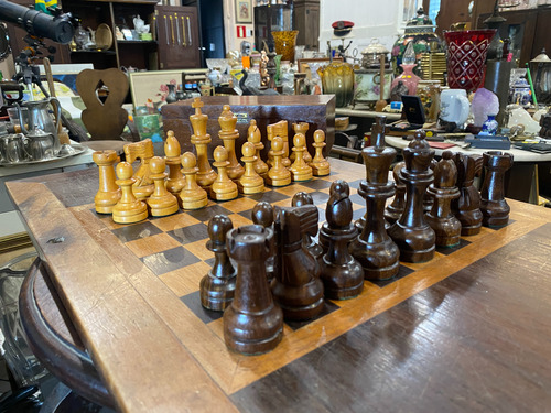 Antigo Jogo De Xadrez Profissional Em Madeira Nobre Bonatto (Usado)