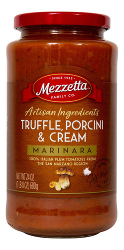 Mezzetta Artisan Ingredientes Trufa, Porcini Y Crema Marinar