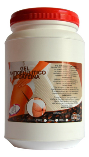 Gel Anticelulítico Cafeína 1 Kg - g a $40