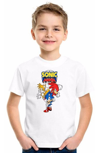 Remera Niño Sonic Mania Tails And Knuckles