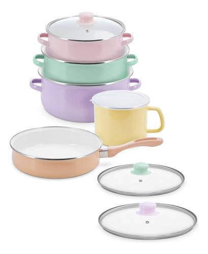 Sofia Colors | Batería De Cocina + Utensilios 20 Piezas