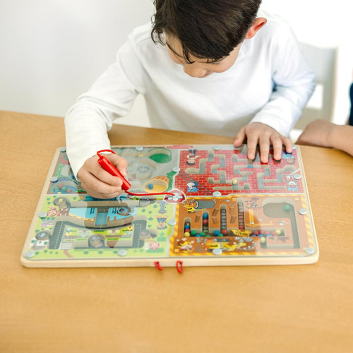 Tabla De Rompecabezas Magnética 4 En 1 De Madera Para Niños