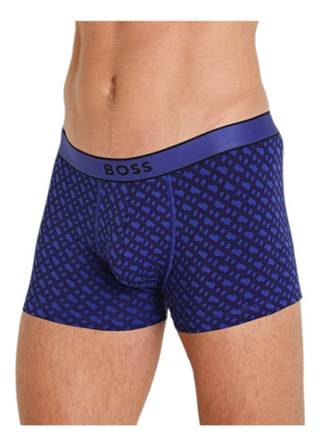 Boxer Corto Boss Algodón Elástico Y Estampado 1pz Original