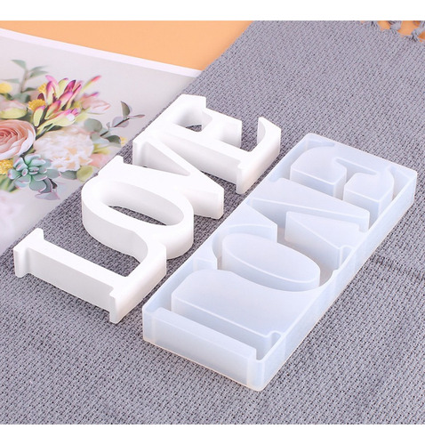 Imagen 7 de 8 de Love - Molde De Silicona Para Manualidades (20,3 X 8 X 2,2 C