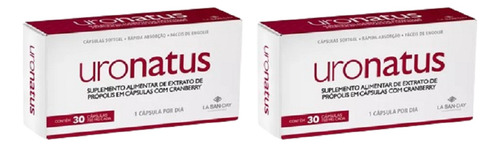 Kit 2 Suplemento Uronatus Extrato De Própolis E Cranberry