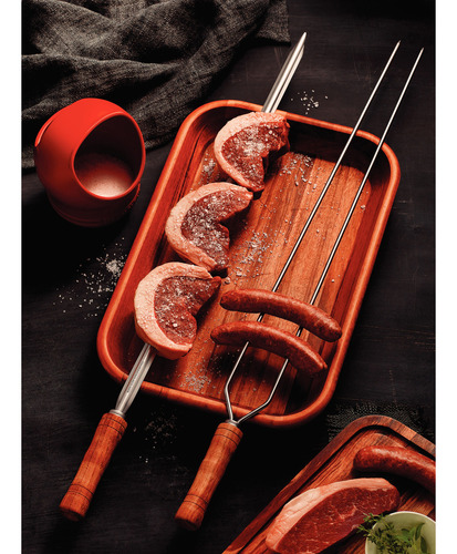 Pincho para Asado Tramontina con Lamina de Acero 75 cm Largo 1 cm Ancho