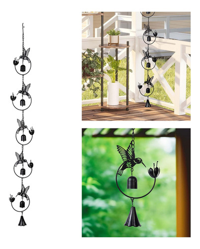 Cadena De Lluvia De Aves Viento Decorativo De 42 Pies