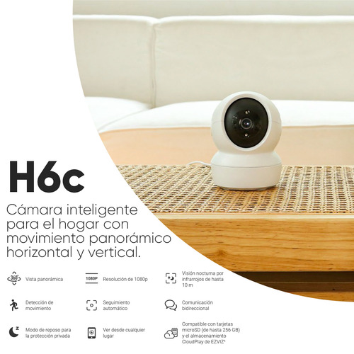 Camara De Seguridad Motorizada Ezviz H6c Pro 2k+