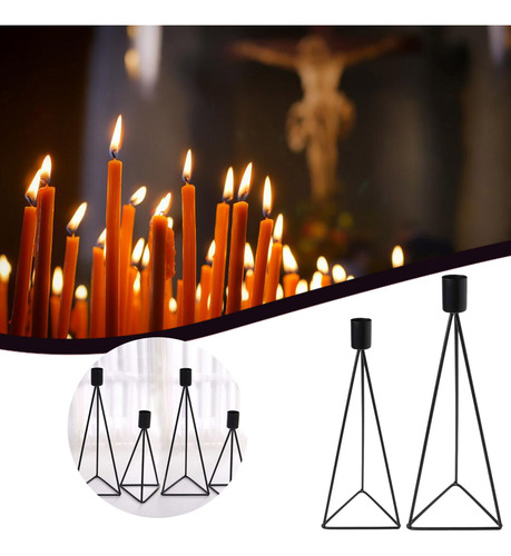 Set De Velas De Hierro Con Diseño Vintage Para Decoración De