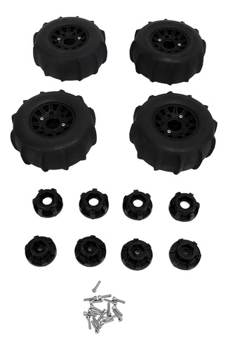 Neumáticos Negros Negros 1:10 Rc, 4 Unidades, Ruedas De Niev