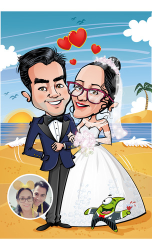 Caricatura De Mi Boda: Inolvidable Recuerdo