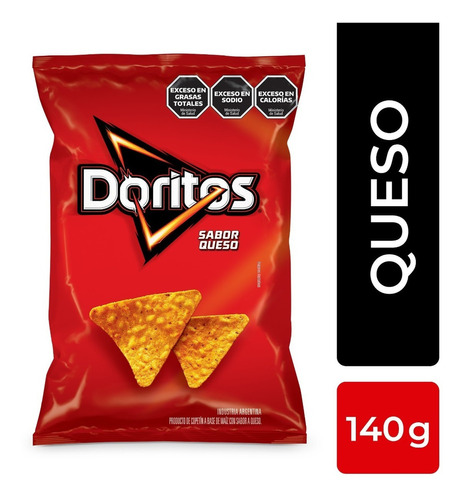 Doritos Queso X 140 Gr | Snacks Pepsico Picadas Cumpleaños