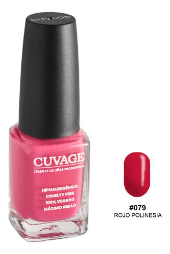 Esmaltes De Uñas Tradicional Sin Tacc Cuvage Pro Keratine Color #079 Rojo polinesia