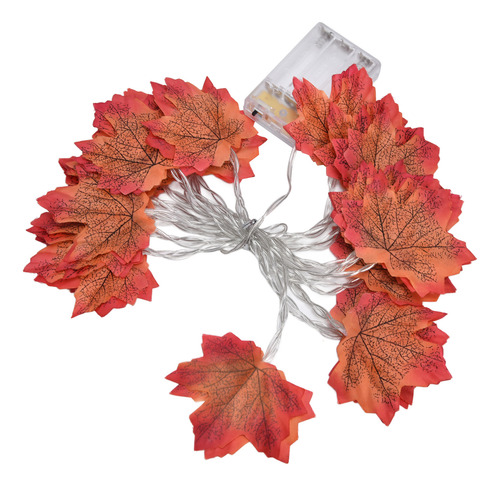 Guirnalda De Luces Led De Otoño Con Hojas De Arce