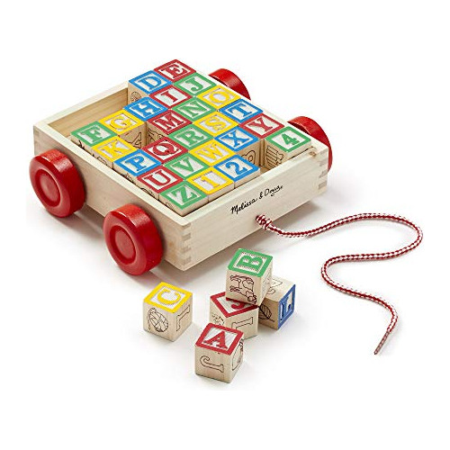 Classic Abc Juguete Educativo Con Carrito De Bloques De Made