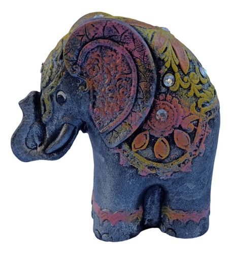 Elefante Indu De La Fortuna Y La Riqueza Pintado A Mano