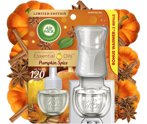 Air Wick Pumpkin Spice Kit Aromatizador Importado 120 Dias