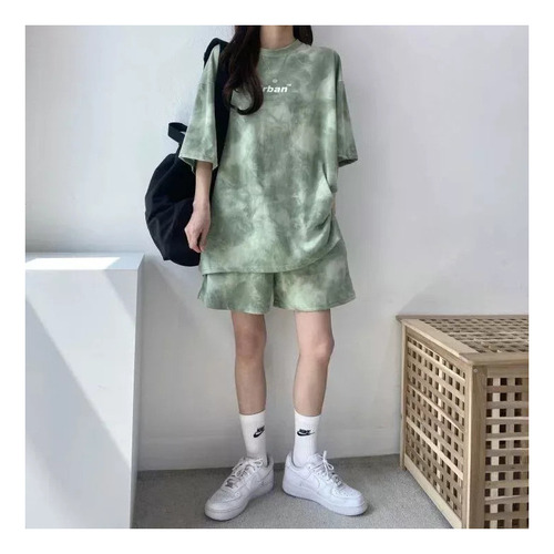 Conjunto De Top Y Pantalones Cortos Casuales De Verano Con E
