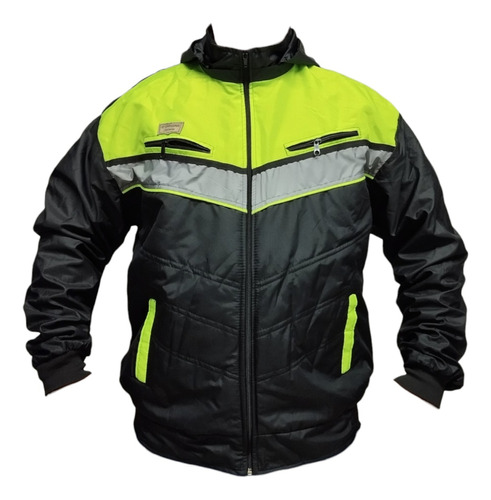 Chaqueta Deportiva Para Hombre Negro Mas Verde Limon