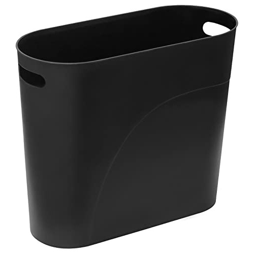 Plastic Small Trash Can Wastebasket With Handles, 3 Gal...