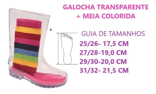 Bota transparente sales infantil puket