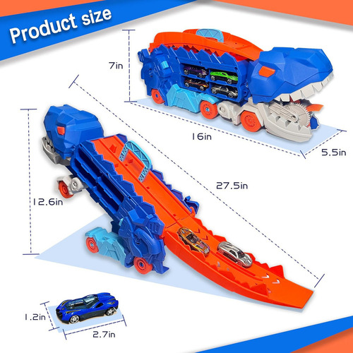 * Camión De Transporte De Dinosaurios Para Niños De 3, 4, 5