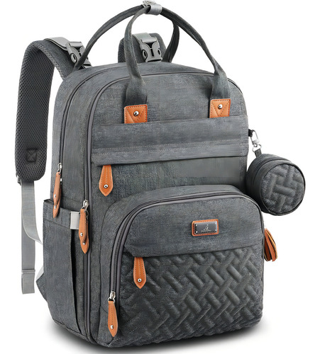 Babbleroo - Mochila Para Pañales De Bebés Color Gris Oscuro