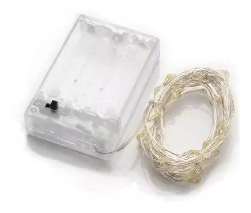 Imagem 4 de 5 de Fio Fada Luz Led Cordão 2m 20 Leds Decoração Cobre Fita Deco