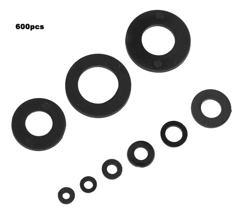 Kit Combinado De Juntas Para Arandelas De Nylon Negro, 600 P