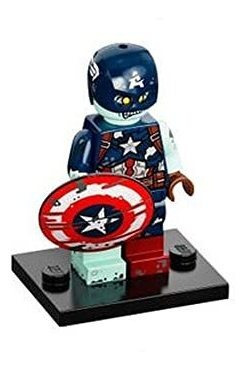 Minifigura Zombi Del Capitán América De La Serie 1 De Lego M