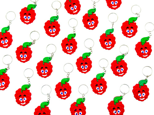 Framboesa Fini 10un Chaveiro Emborrachado Mimo Frutas Tema
