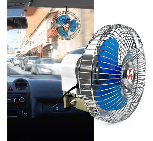 Ventilador Automotriz Aspas Plasticas 6 Pulgadas Encendedor.
