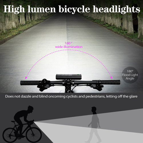 Luz Delantera De Bicicleta Recargable A Prueba De Agua De 10