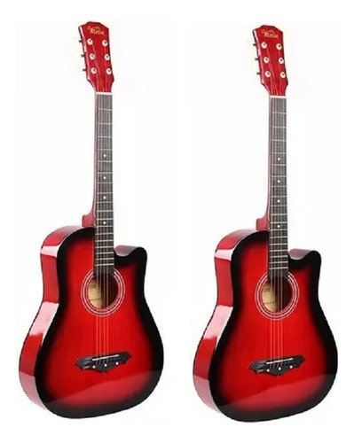 Guitarra Acústica Cutawey 41 Pulgadas Rojo Audioimport